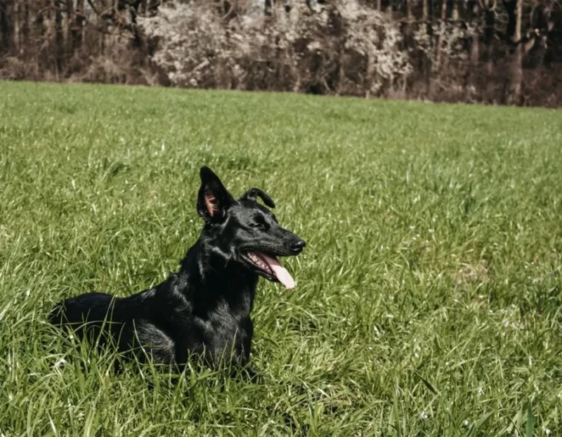 Hund auf der Wiese